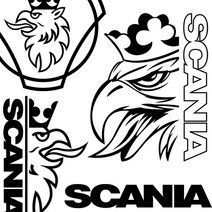 마이웨이카 스카니아 스티커 대형 SCANIA 로고 데칼 덤프 트럭 추레라, 빨간색, 로고7 (좌측)