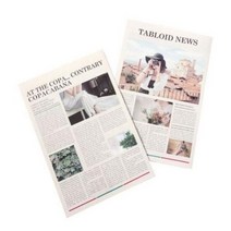 사진 촬영 소품 빈티지 영자신문 레트로 영어 신문, 핑크