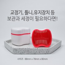 이지덴 이지덴 틀니세정컵 틀니통 보관함 케이스 교정기통, 그린 1개