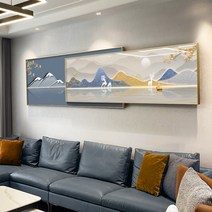 2단거실그림액자 심플벽화 인테리어장식 가로 긴액자, 80x20 /80x30