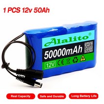 18650 3S2P 정품 리튬 이온 배터리 DC 12.6V 14Ah 충전식 CCTV 카메라 모니터 교체 배터리 + 충전 12V 14000mah, [01] 12V, [01] 12V50AH 1PCS, 1.12V  12V50AH 1PCS