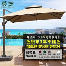 대형 그늘막 조명 대형 테라스 자외선 파라솔 야외 그늘막 전원주택, J