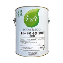 노루페인트 순앤수 100 내부용 페인트 친환경 벽지 사무실 스튜디오 4L, 아이보리/베이지 1030A
