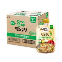 남양유업 아이꼬야 맘스쿠킹 이유식 소고기된장전골 진밥 (12개월부터) 아기간식 이유식 성장기 100g 10입 1세트