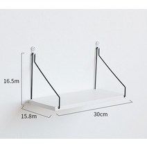 진열대 정리 수납 북유럽 스타일 목재 벽 장식 선반 차고 키트 보관, [01] Small white
