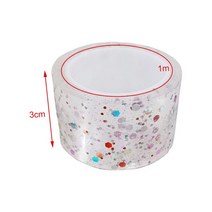 공예 키트 diy 반짝이 나노 테이프 블로블 버블 비 마킹 양면 접착제 DIY 핀치 장난감용 5CM x 1M / 3CM, [02] 3CMx1M
