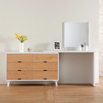 [플레인홈] 샤르 심플 확장형 와이드 화장대 1200, 색상:오크