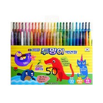 지구화학 투명이 색연필, 2개, 50색
