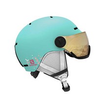 Salomon GROM VISOR 스키 헬멧 스노우보드 어린이 SL, Aruba Glossy