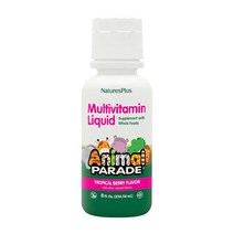 [Natures Plus] 네이쳐스 플러스 애니멀 퍼레이드 멀티비타민 리퀴드 트로피칼 베리 맛 23656 ml Animal Parade MultiVitamin Liquid Tropal Berry Flavor 8 fl oz