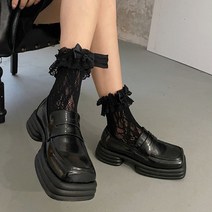 다미님 [통굽4cm/225~250] 키높이 로퍼 라운드 스퀘어 무지 배색 가죽 레더 스웨이드 메리제인 청키 가보시 페니 기모 플랫슈즈 트위드 봄 리본 부츠 워커 진주 토젤-신발