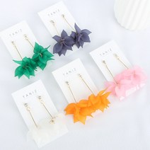 타니즈 하드 꽃 드롭 귀걸이