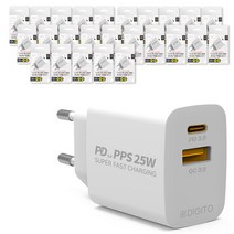 디지토 C타입 고속 급속충전기 PD PPS 멀티충전기 핸드폰 휴대폰 아이폰 12 13 14 pro max mini 갤럭시 s22 플러스 울트라 초고속 25W충전기 어댑터 선X, 25개 (개당가격 10,829원)