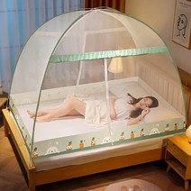 몽골 텐트 캐노피 천막 그늘막 타프 리빙쉘 패션 만화 인쇄 패턴 가정용 먼지 상단 모기장 큰 공간 유르트 유형 통기성 여름 캠핑, 색상 22 doors+15x20m bed