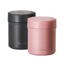 에델코첸 304 스테인리스 보온보냉 푸드자 400ml 보온도시락, 차콜그레이
