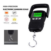 매달림 저울 산업용 크레인 휴대용 디지털 백라이트 디스플레이 걸이형 후크 낚시 여행용 전자 가중치 온도