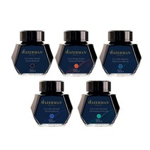 워터맨 병 잉크 50ml 만년필 잉크 문구, 블랙