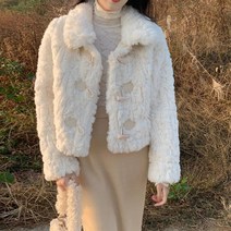 양털 에코 퍼 뽀글이 후리스 떡볶이 숏 코트