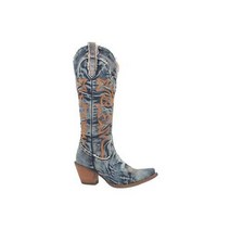Dingo DI943-400 Womens Texas Tornado Denim Boots Mid Calf Mid Heel 2-3