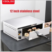 가정용 업소용 제빵용 미니오븐 전자렌지 에어프라이기 Xeoleo 전기 피자 오븐 12 인치 피자 베이킹 머신 빵 로스터 1130w 상업용가정용 피자 베이커 머신 스테인레스 스틸, 12인치, 영국
