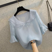 SAMARA 여름 블라우스 하객룩 쉬폰 반팔 A4 15Q