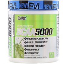 EVLUTIONNUTRITION 울트라 프리미엄 BCAA 5000mg 레몬 라임, 258g, 1개