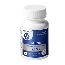 Gluzin OTC ZINC 미국 제조 의약품 등급 아연 50mg 3병 180 베지테리언 캡슐 USA, 60 Count (Pack of 1)