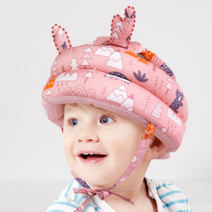 신생아머리쿵 200일아기선물 보호대 갓난아기, 그린