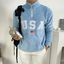 구스마켓 남성용 포근한 USA 반집업 [6컬러]