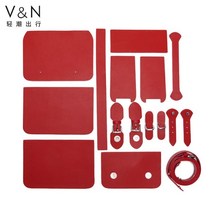 샤첼백 가죽 가방 공예 DIY 공방 체험 원데이클래스 만들기 키트 여사친 딸 생일 선물, 단일사이즈, 레드 스몰