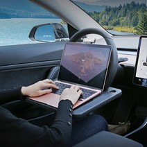 즐켓 차량용 핸들 트레이 자동차 테이블, 블랙