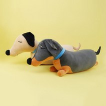 토이웍스 닥스훈트 강아지 애착 인형 85cm 강아지 바디필로우 동물 닥스훈트 어린이날선물 인형 멍멍이, 다크그레이