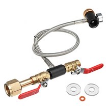 탄산수 제조기 탄산메이커 탄산 기계 g12 co2 실린더 리필 어댑터 호스 sodastream 탱크용 소다 메이커를 채우기 위한 co2 리필 스테이션 커넥터 키트 13, 실버 골드