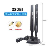 42dbi 5G 라우터 외부 안테나 ZTE CPE MC801a 용 실외 장거리 WiFi 신호 커버리지 부스터 4G 3G 2G 셀룰러 증폭기, TypeB SMA 남성, 03 TypeB SMA Male