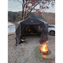 옥타텐트 육각쉘터 블랙 에디션 AS가능 0998 360x360x180 대형 텐트, 사이드 가림막 5면 추가