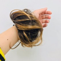 DU004 똥머리 곱창가발 올림머리 19종, 빨강브릿지, 1개