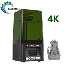 3D프린터 입문용 중저가 KINGROON KP6 모노 3D 프린터 6.6 인치 4K 단색 스크린 LCD UV 수지 고속 인쇄 SL