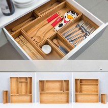 보관함 다용도 수저트레이 서랍 대나무 싱크대 주방 원목, 길이너비 225 150mm 서랍 보관함 70