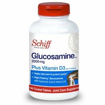 Schiff Glucosamine 2000mg Plus Vitamin D3 쉬프 글루코사민 비타민D3 150정, 1