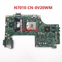 Mainboard For Dell Inspiron 17 N7010 Laptop Motherboard CN-0V20WM DAUM9BMB6D0 HM57 HD5470M 1GB 100%W, 한개옵션0