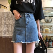 데님스커트 작은 키커 보이는 코디 여성 145 솔리드 무지 힙업 미니스커트 XS 야드 150 A라인 여름 1170302298