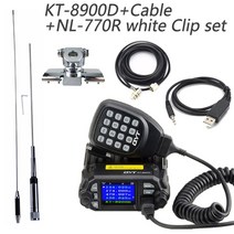 고성능 생활 무전기 워키토키 소형 자전거 블루투스 차량용 식당 업소용 qyt kt-8900d 모바일 트랜시버 듀얼 밴드 쿼드 스탠바이 vhfuhf 미니 카 라디오, 협력사, 8900d USB 770r 세트 2, 유로