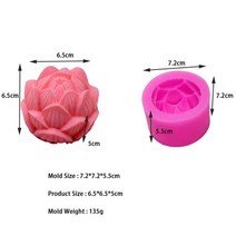 캔들만들기 DIY 양초 3d 연꽃 모양의 실리콘 금형 아로마 테라피 모란 비누 모델 홈, 로터스