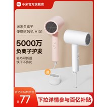 Xiaomi Mijia 음이온 접이식 헤어 드라이어 H101 가정용 항온 헤어 케어 빠른 건조 헤어 드라이어 기숙사 학생, H101 핑크