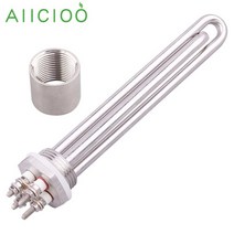 저전력온풍기 캠핑 미니 전기온풍기 태양열 물 가열 요소 풍력 히터 DC 침수 관형 온수기 12v/24v/36v/48v, [01] BSP, [02] 12V 600W, [02] with accessories