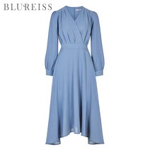 [블루레이스] V넥셔링플레어원피스_B2S1OP3341