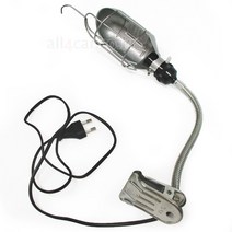 올포카/(220V)가정용 자바라식 작업등-집게식/백열구 삼파장램프 LED, LED전구추가