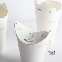 친환경 버터플라이컵 화이트 (40개입) 12oz / 폴더컵 종이컵