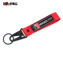 두카티 796 795 821 monster 696 400 diavel multistrada 스크램블러 universal keychain accessorie 자수 오토바이 열쇠 고리, 빨간색