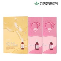[김정문알로에] 큐어 알로에 슬라이스 콜라겐10+비타5 마스크팩, 없음